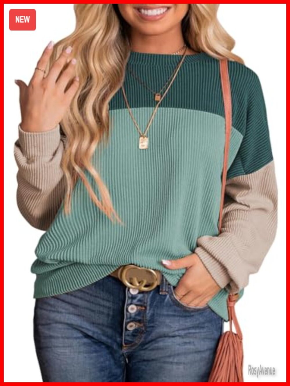 Plus Size Oversized Colorblock Long Sleeve Crewneck Sweatshirt Pullover